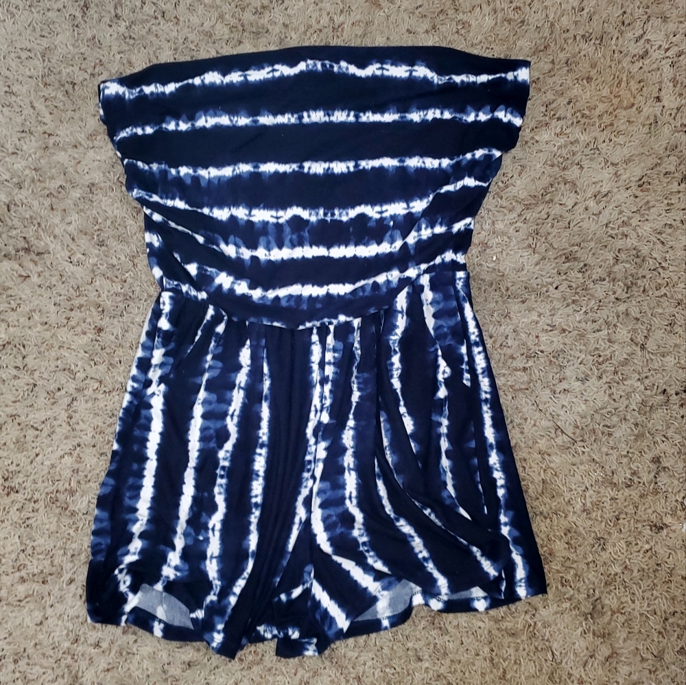 Tube top shorts romper